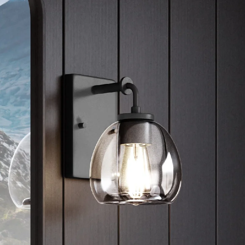 Dust - Resistant Industrial Lighting for Dirty WorkspacesUHP4184 Industrial Wall Sconce 9.125''H x 6''W, Charcoal Finish, Lithgow Collection Dust - Resistant Industrial Lighting for Dirty WorkspacesUHP4184 Industrial Wall Sconce 9.125''H x 6''W, Charcoal Finish, Lithgow Collection