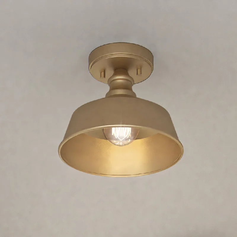 Durable Industrial Lighting for Harsh EnvironmentsULB2202 Modern Farmhouse Ceiling Light, 7''H x 10''W, Brushed Brass Finish, Athlone Collection Durable Industrial Lighting for Harsh EnvironmentsULB2202 Modern Farmhouse Ceiling Light, 7''H x 10''W, Brushed Brass Finish, Athlone Collection