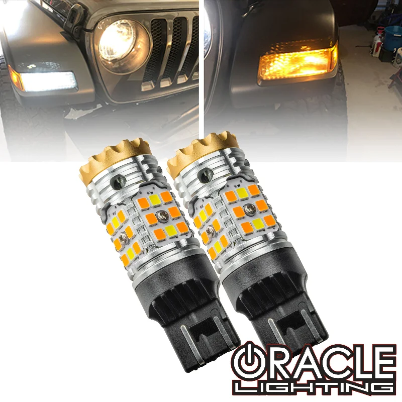 ORACLE Lighting Jeep Wrangler Sport JL Front Turn Signal/ DRL Switchback 7443CK Bulb (Pair)