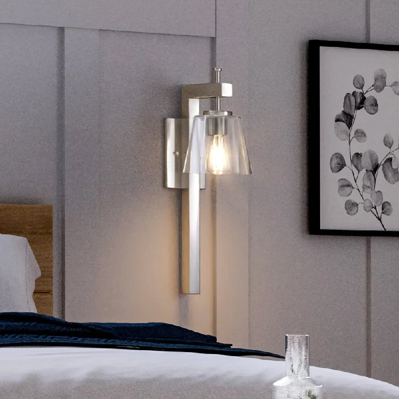 Industrial Lighting for Electronics ManufacturingUHP4389 Traditional Wall Sconce 24.5''H x 7.5''W, Brushed Nickel Finish, Atlanta Collection Industrial Lighting for Electronics ManufacturingUHP4389 Traditional Wall Sconce 24.5''H x 7.5''W, Brushed Nickel Finish, Atlanta Collection