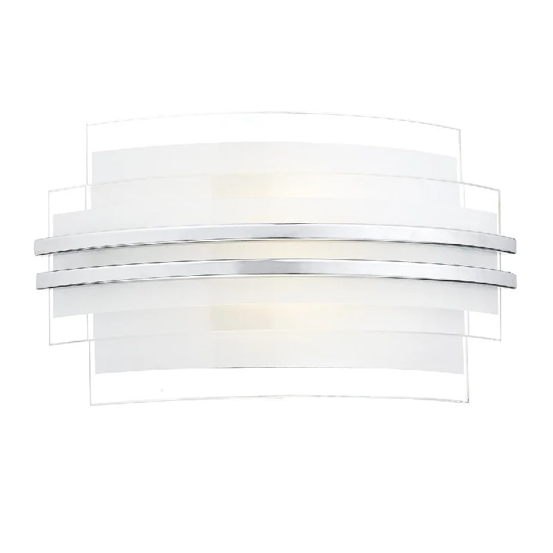 glass wall lamps with frosted glass for soft, diffused lightStratford Polished Chrome and Glass LED Wall Light - ID 7929 glass wall lamps with frosted glass for soft, diffused lightStratford Polished Chrome and Glass LED Wall Light - ID 7929