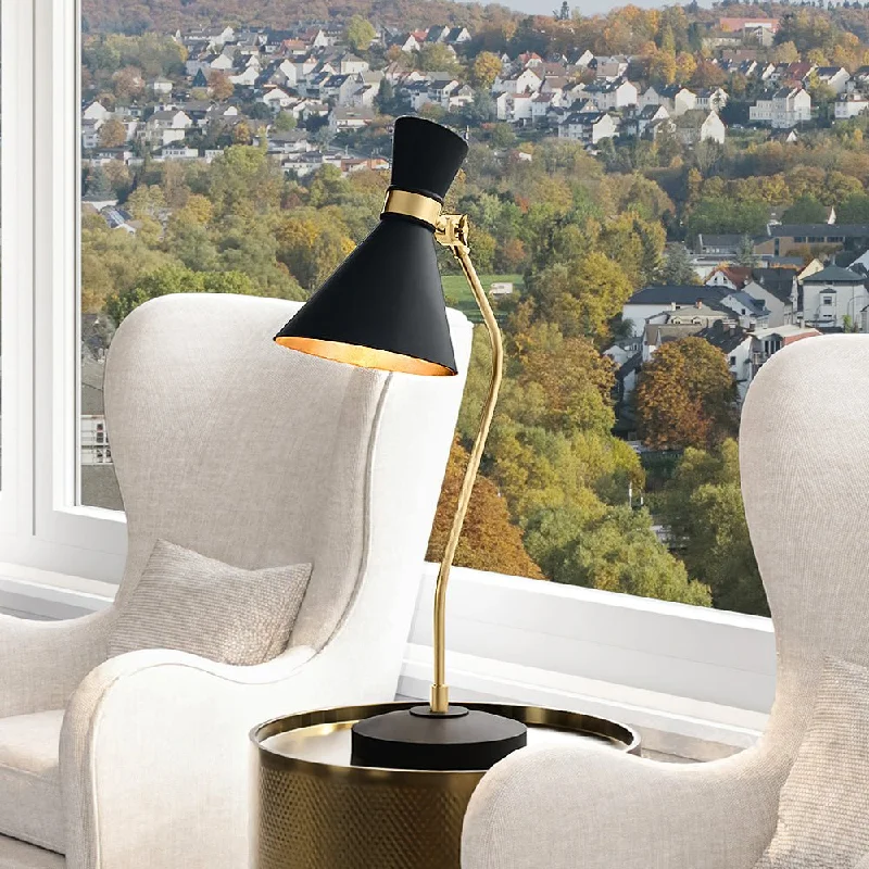 Industrial Flood Lighting for Outdoor Loading DocksUEX7370 Modern Desk Lamp 13''W x 7''D x 29''H, Aged Brass and Black Finish, Corning Collection Industrial Flood Lighting for Outdoor Loading DocksUEX7370 Modern Desk Lamp 13''W x 7''D x 29''H, Aged Brass and Black Finish, Corning Collection