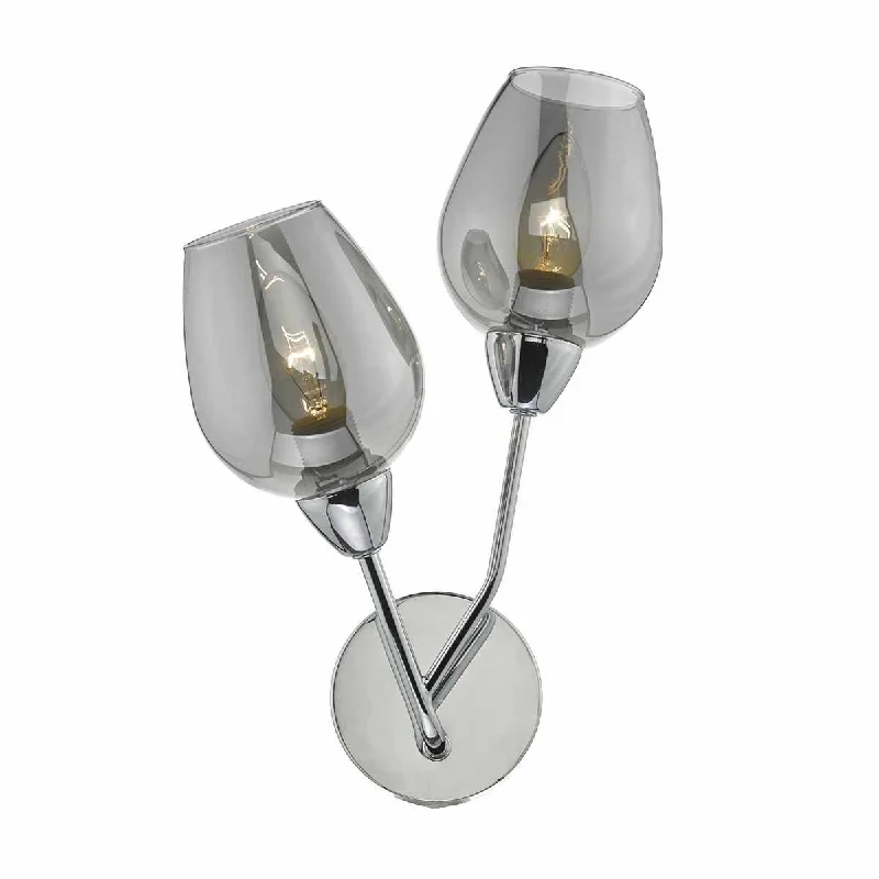 rustic farmhouse wall lamps with wooden accents for cozy bedroomsWest Drayton Polished Chrome and Glass Double Wall Light - ID 7191 rustic farmhouse wall lamps with wooden accents for cozy bedroomsWest Drayton Polished Chrome and Glass Double Wall Light - ID 7191