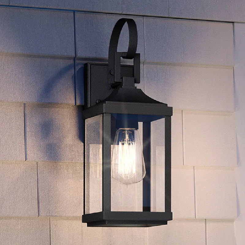 Dust - Resistant Industrial Lighting for Dirty WorkspacesUHP1402 Transitional Outdoor Wall Sconce 15.125''H x 5.5''W, Midnight Black Finish, Calderdale Collection Dust - Resistant Industrial Lighting for Dirty WorkspacesUHP1402 Transitional Outdoor Wall Sconce 15.125''H x 5.5''W, Midnight Black Finish, Calderdale Collection