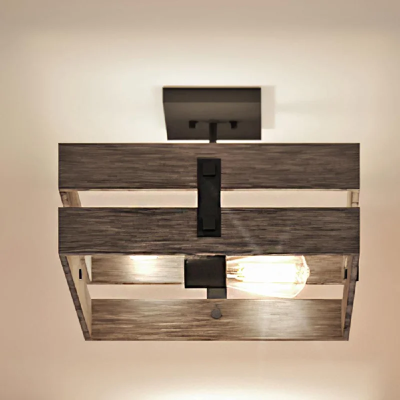 Explosion - Proof Industrial Lighting for Hazardous LocationsUHP3351 Modern Farmhouse Ceiling Light, 10.125"H x 13.5"W, Midnight Black Finish, Southfield Collection