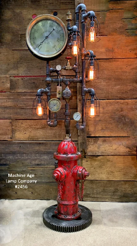 Industrial Lighting with High CRI (Color Rendering Index) for True Color PerceptionSteampunk Industrial Fire Hydrant, Steam Gauge Floor Lamp #2456 Industrial Lighting with High CRI (Color Rendering Index) for True Color PerceptionSteampunk Industrial Fire Hydrant, Steam Gauge Floor Lamp #2456