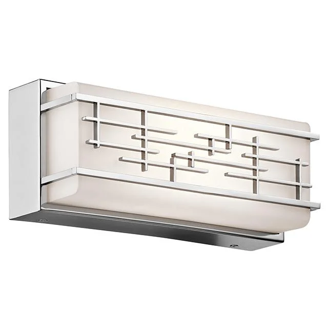 marble wall lamps with luxurious veining for high - end living spacesPlaza Polished Chrome Small LED Bathroom Wall Light - ID 8310