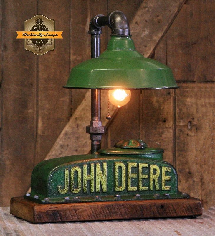 Dimmable Industrial Lighting for Ambiance ControlSteampunk Industrial / Antique John Deere Radiator Top / Lamp / Barnwood / Lamp #4260 Dimmable Industrial Lighting for Ambiance ControlSteampunk Industrial / Antique John Deere Radiator Top / Lamp / Barnwood / Lamp #4260