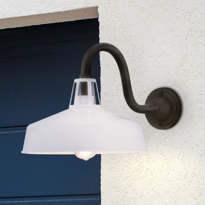 Durable Industrial Lighting for Harsh EnvironmentsUHP1502 Industrial Outdoor Wall Sconce, 11-1/4''H x 21-5/8"W x 13-1/4''D, White Finish, Gary Collection Durable Industrial Lighting for Harsh EnvironmentsUHP1502 Industrial Outdoor Wall Sconce, 11-1/4''H x 21-5/8"W x 13-1/4''D, White Finish, Gary Collection