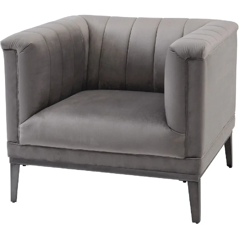 Belgravia Grey Ribbed Occasional Chair