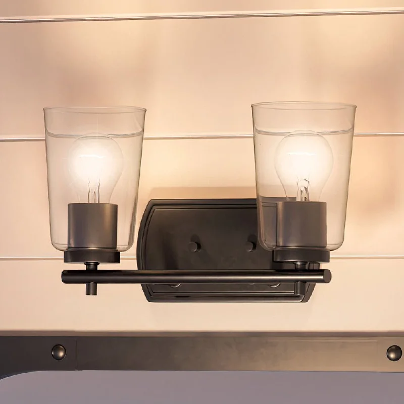 Energy - Efficient Industrial Lighting for Cost - SavingsUHP4155 Traditional Bath Light 7.625''H x 13.875''W, Midnight Black Finish, Esperance Collection Energy - Efficient Industrial Lighting for Cost - SavingsUHP4155 Traditional Bath Light 7.625''H x 13.875''W, Midnight Black Finish, Esperance Collection