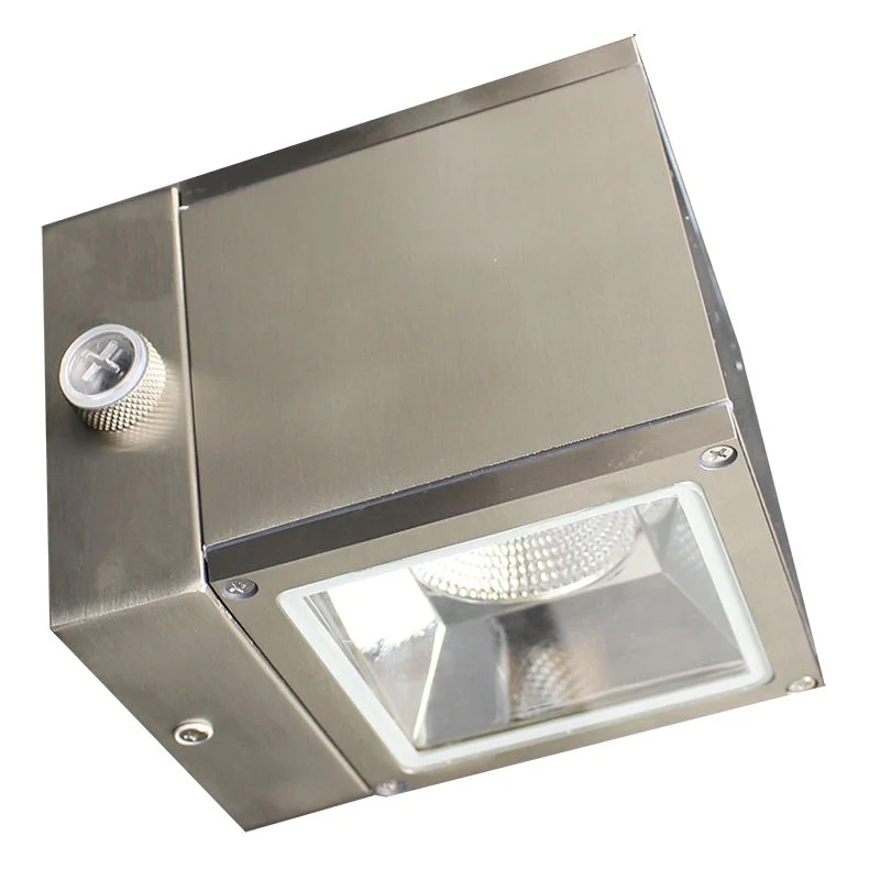 String Lights for Seasonal Decorations (Spring, Fall, etc.)Westgate Up-Down Selectable Cube Wall Light, 18W, 5000K, Led Outdoor Light - Brushed Nickel