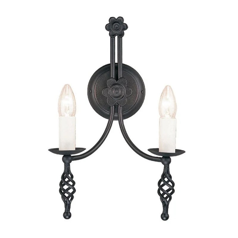 ceramic wall lamps with hand - painted designs for an artistic touchCastle Black Double Wall Light - ID 8229 ceramic wall lamps with hand - painted designs for an artistic touchCastle Black Double Wall Light - ID 8229