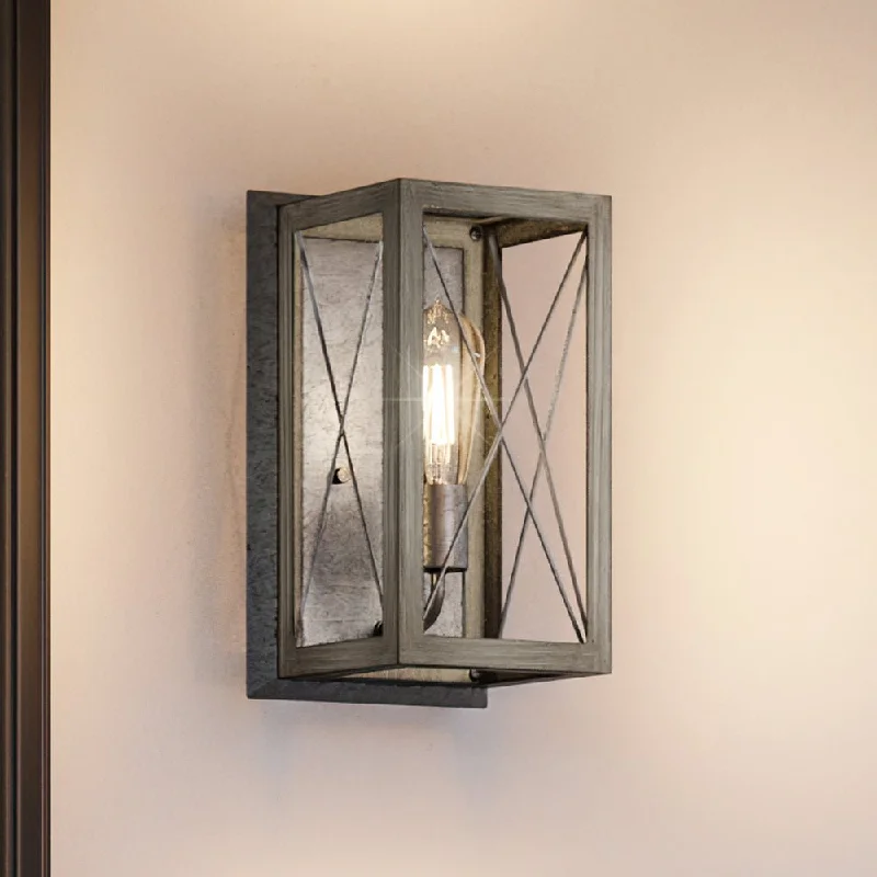 Industrial Lighting for Chemical PlantsUHP3918 Industrial Wall Sconce 12''H x 6.875''W, Galvanized Steel Finish, Berkeley Collection Industrial Lighting for Chemical PlantsUHP3918 Industrial Wall Sconce 12''H x 6.875''W, Galvanized Steel Finish, Berkeley Collection