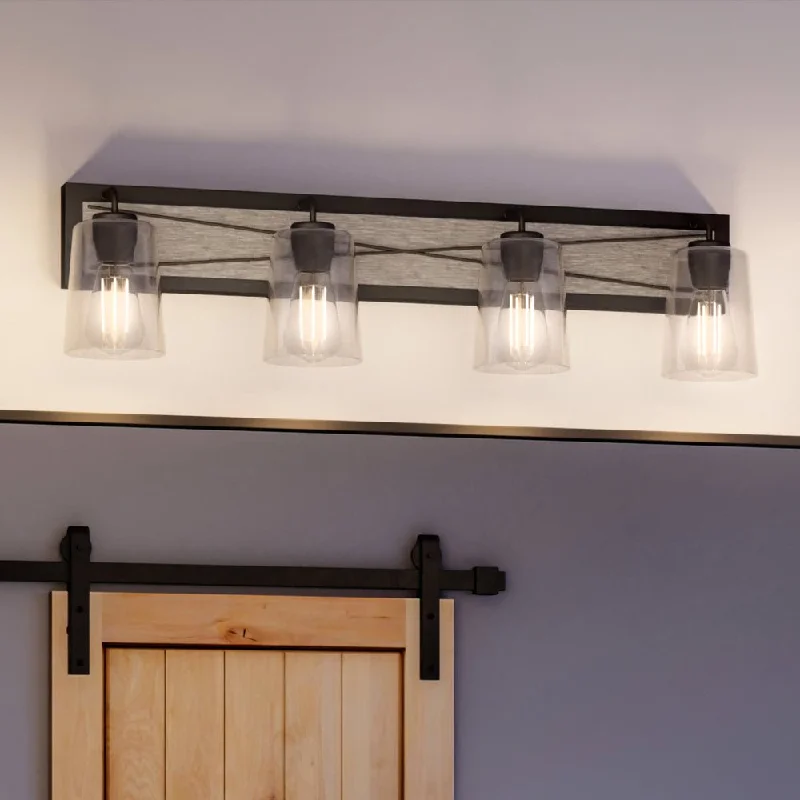 Corrosion - Resistant Industrial Lighting for Coastal FactoriesUHP3905 Farmhouse Bath Light 8.25''H x 34.75''W, Charcoal Finish, Berkeley Collection Corrosion - Resistant Industrial Lighting for Coastal FactoriesUHP3905 Farmhouse Bath Light 8.25''H x 34.75''W, Charcoal Finish, Berkeley Collection