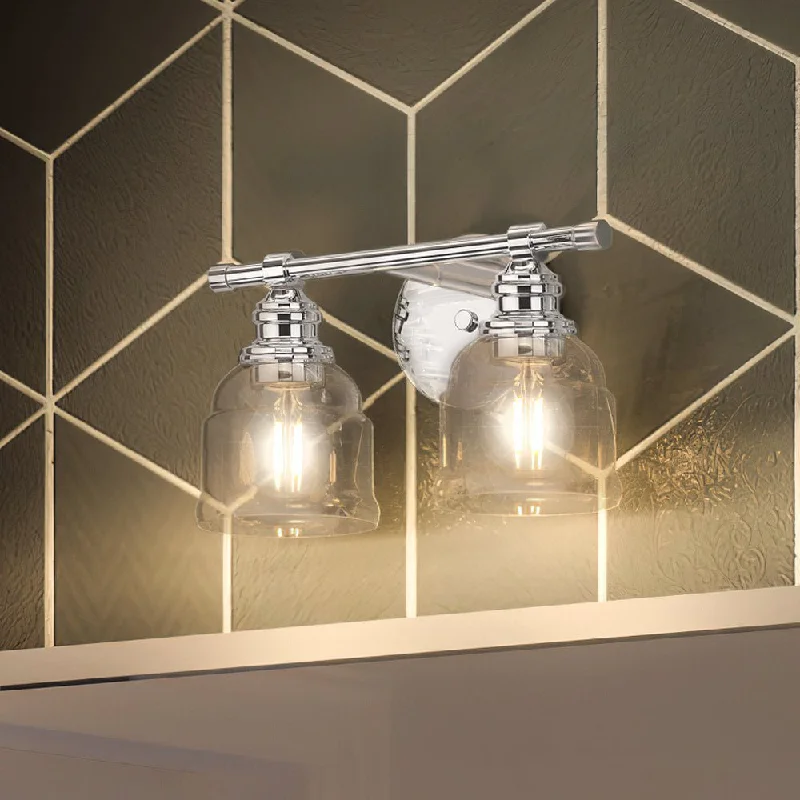 Low - Bay Industrial Lighting Fixtures for Small FactoriesUHP4301 Vintage Bath Light 7.875''H x 13''W, Polished Chrome Finish, Phoenix Collection Low - Bay Industrial Lighting Fixtures for Small FactoriesUHP4301 Vintage Bath Light 7.875''H x 13''W, Polished Chrome Finish, Phoenix Collection