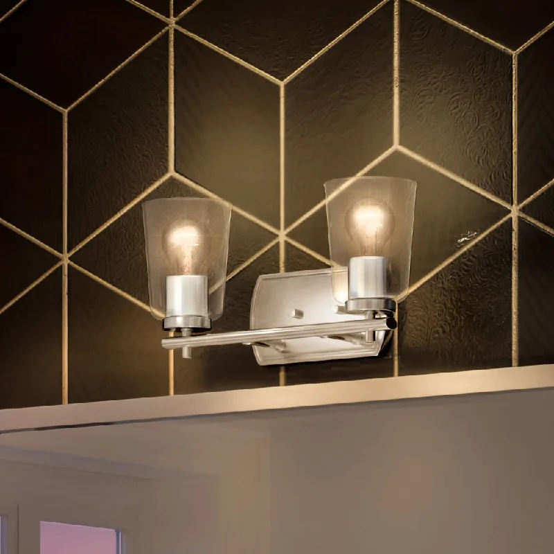 Industrial Lighting for Chemical PlantsUHP4141 Traditional Bath Light 7.625''H x 13.875''W, Brushed Nickel Finish, Esperance Collection Industrial Lighting for Chemical PlantsUHP4141 Traditional Bath Light 7.625''H x 13.875''W, Brushed Nickel Finish, Esperance Collection