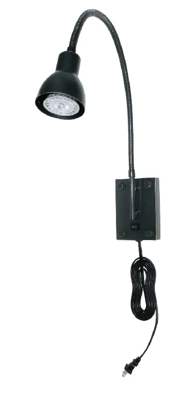 Recessed lights for entryways to make a good first impressionLED Gooseneck 1-Light Wall Lamp in Dark Bronze