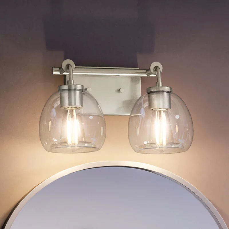 Industrial Lighting for Furniture FactoriesUHP4181 Industrial Bath Light 8.875''H x 14.625''W, Brushed Nickel Finish, Lithgow Collection
