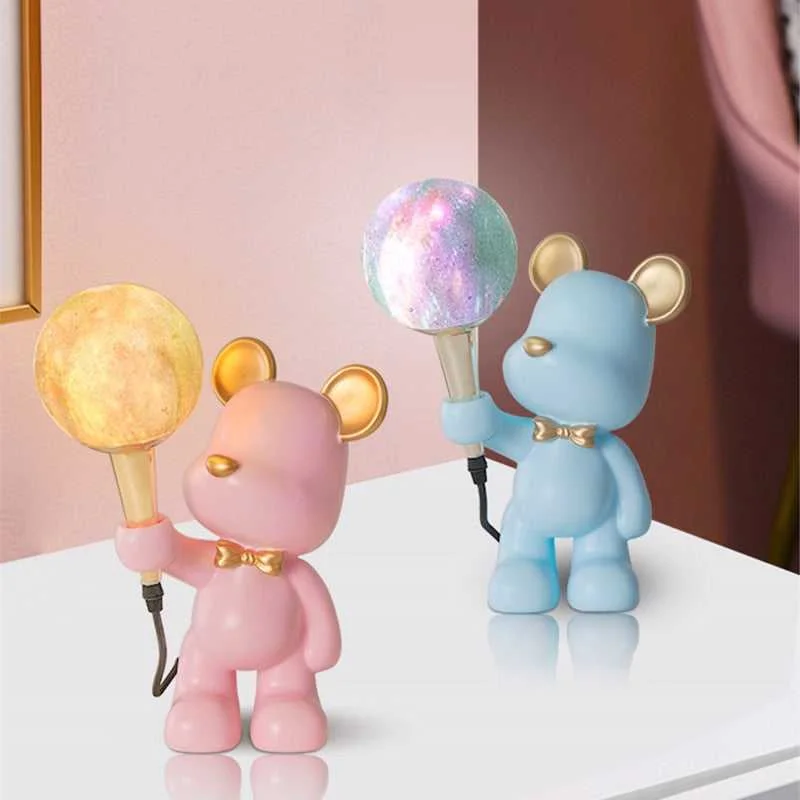 Classic Lava Lamps for Nostalgic Home DecorBear Bedside Lamp for Kids Room
