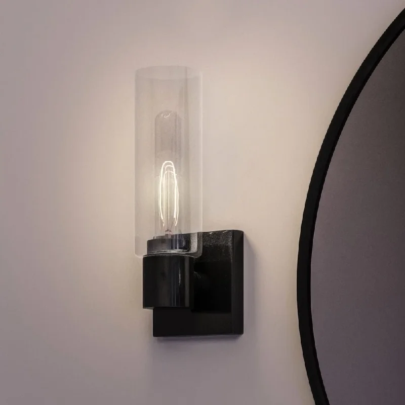 Industrial Lighting for Furniture FactoriesUHP4057 Cosmopolitan Wall Sconce 12.625''H x 5''W, Midnight Black Finish, Tustin Collection Industrial Lighting for Furniture FactoriesUHP4057 Cosmopolitan Wall Sconce 12.625''H x 5''W, Midnight Black Finish, Tustin Collection