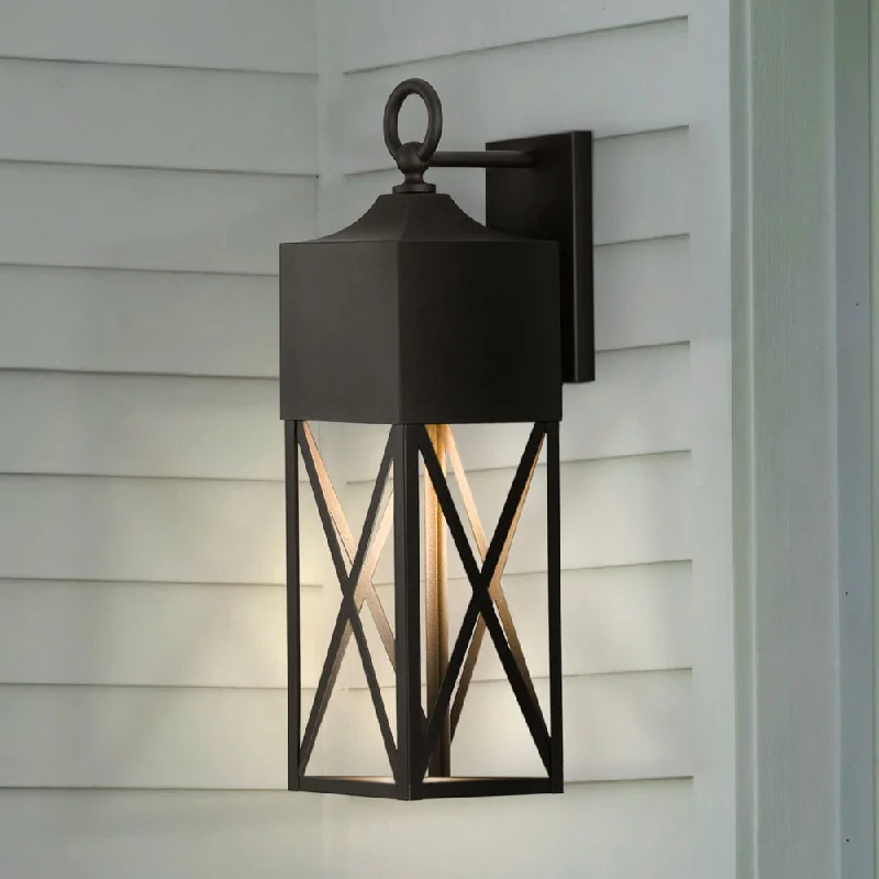 Dust - Resistant Industrial Lighting for Dirty WorkspacesUHP1564 Modern Farmhouse Outdoor Wall Sconce, 23-1/4''H x 9-1/2"W x 7''D, Textured Black Finish, Sunnybank Collection Dust - Resistant Industrial Lighting for Dirty WorkspacesUHP1564 Modern Farmhouse Outdoor Wall Sconce, 23-1/4''H x 9-1/2"W x 7''D, Textured Black Finish, Sunnybank Collection