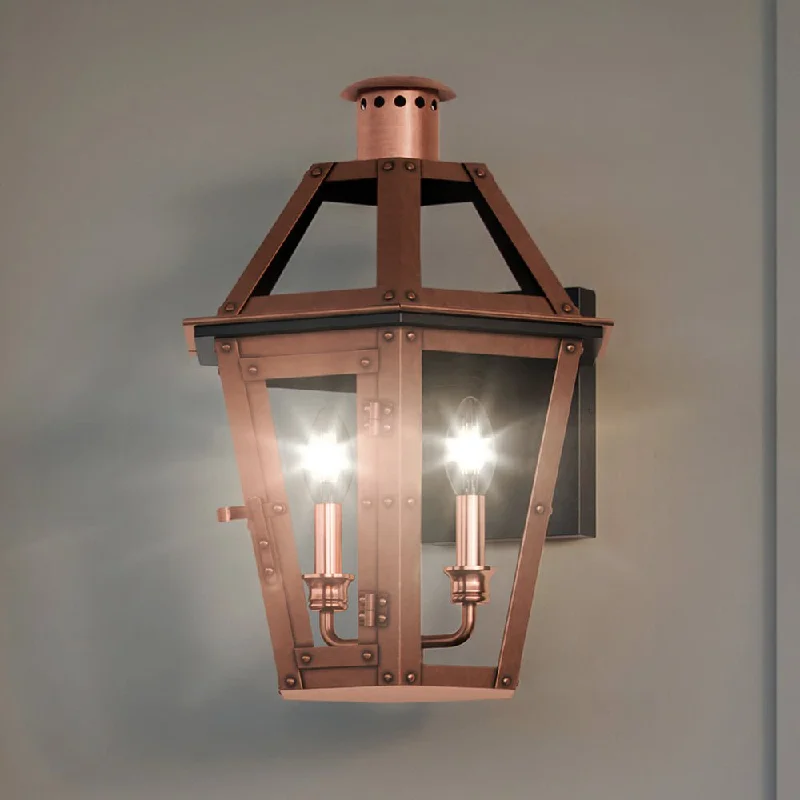 Industrial Pendant Lighting for Machine ShopsUQL1701 Rustic Outdoor Wall Sconce, 18''H x 12''W, Rustic Copper Finish, Summerville Collection Industrial Pendant Lighting for Machine ShopsUQL1701 Rustic Outdoor Wall Sconce, 18''H x 12''W, Rustic Copper Finish, Summerville Collection