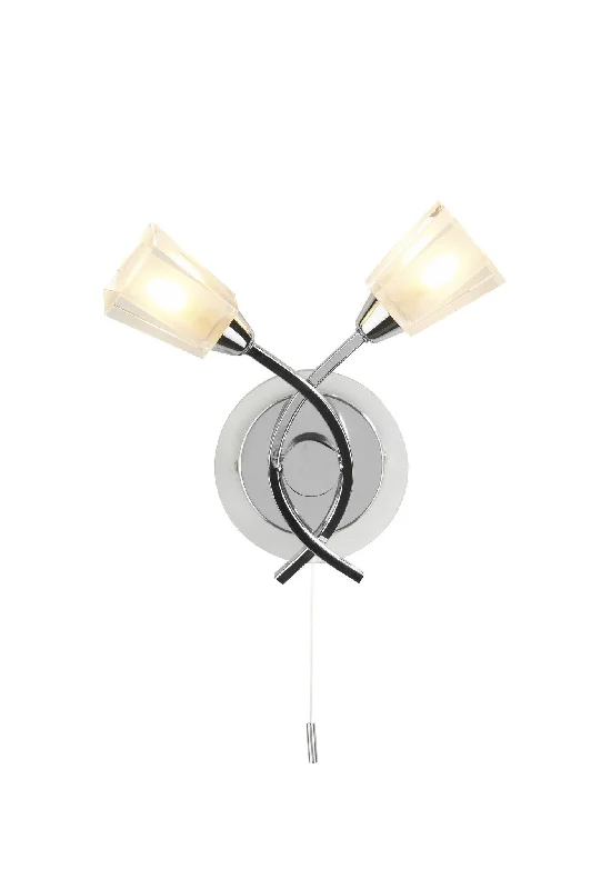 rustic farmhouse wall lamps with wooden accents for cozy bedroomsdär AUSTIN Polished Chrome Double Wall Light - ID 7923 - EX-DISPLAY rustic farmhouse wall lamps with wooden accents for cozy bedroomsdär AUSTIN Polished Chrome Double Wall Light - ID 7923 - EX-DISPLAY