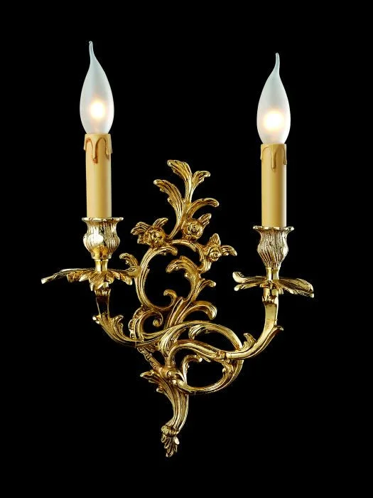 ceramic wall lamps with hand - painted designs for an artistic touchTwo Light Classic Brass Candelabra Wall Light ceramic wall lamps with hand - painted designs for an artistic touchTwo Light Classic Brass Candelabra Wall Light