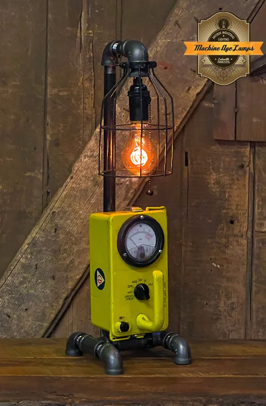 Industrial Exit Sign Lighting for Quick EvacuationSteampunk Industrial Machine Age Lamp / Civil Defense Geiger Counter / Lamp #4255 Industrial Exit Sign Lighting for Quick EvacuationSteampunk Industrial Machine Age Lamp / Civil Defense Geiger Counter / Lamp #4255