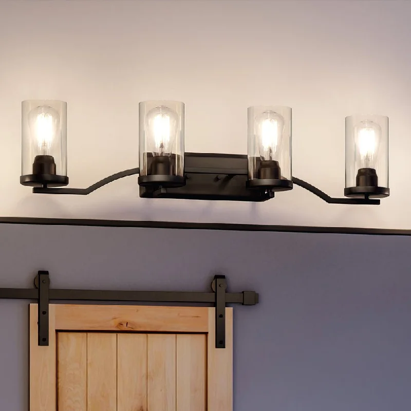 Industrial Lighting with High CRI (Color Rendering Index) for True Color PerceptionUHP4365 Contemporary Bath Light 8''H x 34''W, Midnight Black Finish, Mesa Collection Industrial Lighting with High CRI (Color Rendering Index) for True Color PerceptionUHP4365 Contemporary Bath Light 8''H x 34''W, Midnight Black Finish, Mesa Collection
