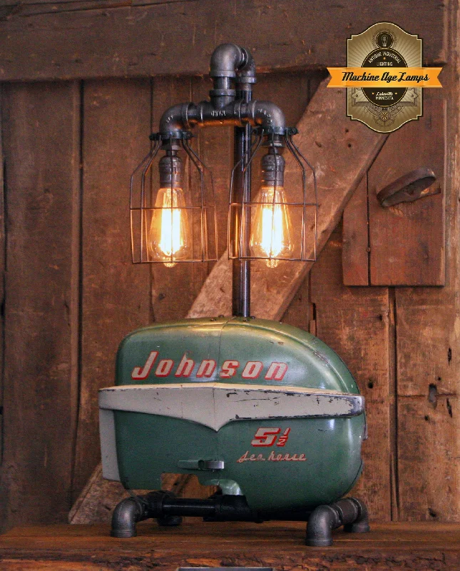 Energy - Efficient Industrial Lighting for Cost - SavingsSteampunk Industrial / Boat Motor / Johnson / Nautical / Marine / Cabin / Lamp #4242 Energy - Efficient Industrial Lighting for Cost - SavingsSteampunk Industrial / Boat Motor / Johnson / Nautical / Marine / Cabin / Lamp #4242