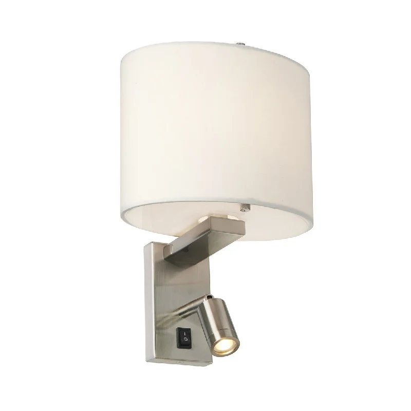 glass wall lamps with frosted glass for soft, diffused lightHabbs Two Lamp Wall Light Brushed Nickel - ID 8263 glass wall lamps with frosted glass for soft, diffused lightHabbs Two Lamp Wall Light Brushed Nickel - ID 8263