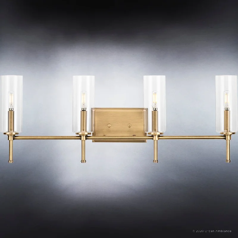 Industrial Flood Lighting for Outdoor Loading DocksUHP4227 Contemporary Bath Light 11.5''H x 31.625''W, Olde Brass Finish, Parkes Collection Industrial Flood Lighting for Outdoor Loading DocksUHP4227 Contemporary Bath Light 11.5''H x 31.625''W, Olde Brass Finish, Parkes Collection