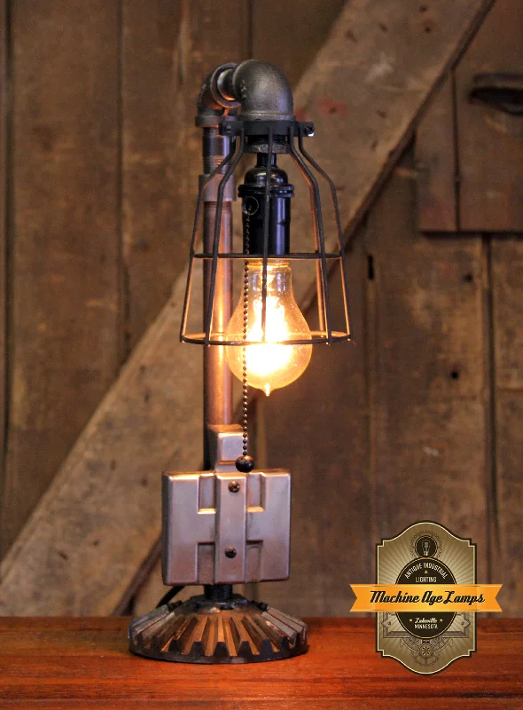 Explosion - Proof Industrial Lighting for Hazardous LocationsSteampunk Industrial / Antique Farmall International Tractor / Gear / Lamp #4323 Explosion - Proof Industrial Lighting for Hazardous LocationsSteampunk Industrial / Antique Farmall International Tractor / Gear / Lamp #4323