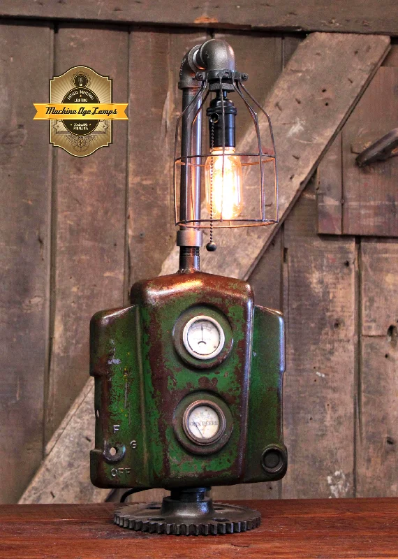 Industrial Lighting for Automotive Manufacturing PlantsSteampunk Industrial Lamp / John Deere Farm Tractor / Lamp #4452