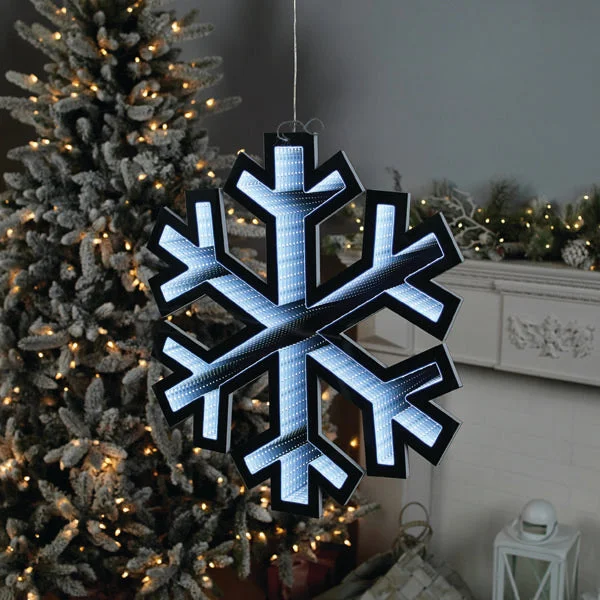 String Lights for Balcony DecorationInfinity Light – Snowflake – 23.5”