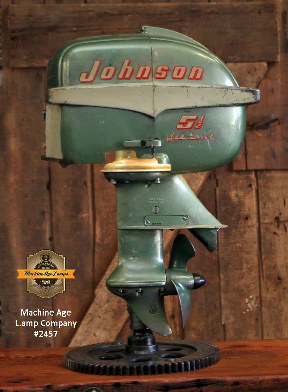 Industrial Lighting for Printing Press FacilitiesSteampunk Industrial / Antique Johnson Boat Motor / Nautical / Marine / Cabin / Lamp 2457 sold Industrial Lighting for Printing Press FacilitiesSteampunk Industrial / Antique Johnson Boat Motor / Nautical / Marine / Cabin / Lamp 2457 sold