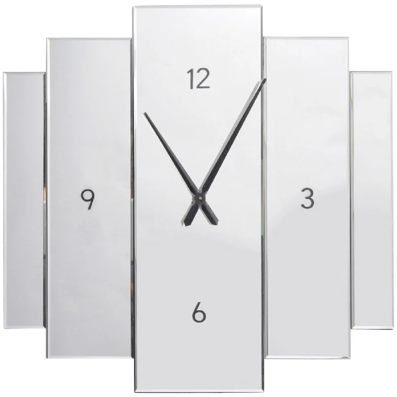 Aruna Modern Wall Clock - Mirrored Finish