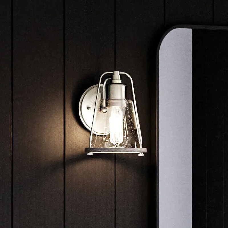 Industrial Wall - Mounted Lighting for Workshop WallsUHP4070 Coastal Wall Sconce 8.25''H x 6''W, Brushed Nickel Finish, Kempsey Collection Industrial Wall - Mounted Lighting for Workshop WallsUHP4070 Coastal Wall Sconce 8.25''H x 6''W, Brushed Nickel Finish, Kempsey Collection