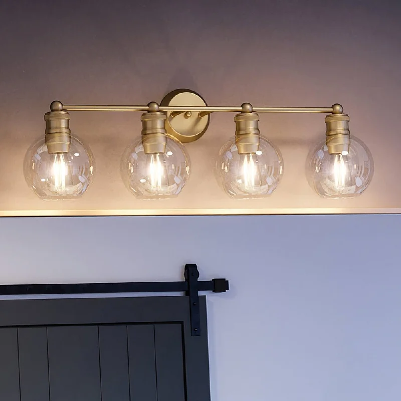 High - Bay LED Industrial Lighting for WarehousesUHP4173 Vintage Bath Light 10.875''H x 33.5''W, Olde Brass Finish, Belfast Collection High - Bay LED Industrial Lighting for WarehousesUHP4173 Vintage Bath Light 10.875''H x 33.5''W, Olde Brass Finish, Belfast Collection