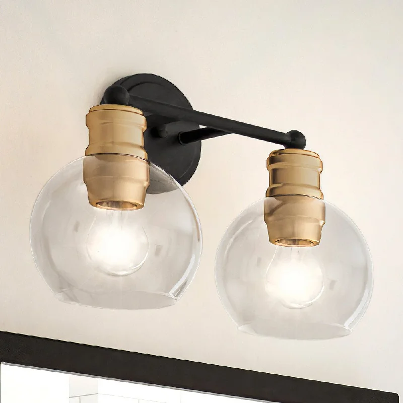 Industrial Ceiling - Mounted Lighting for Assembly PlantsULB2080 Industrial Bath Light, 10''H x 15''W, Matte Black and Gold Finish, Nipsa Collection Industrial Ceiling - Mounted Lighting for Assembly PlantsULB2080 Industrial Bath Light, 10''H x 15''W, Matte Black and Gold Finish, Nipsa Collection