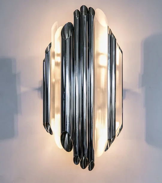 leather wall lamps with a distressed texture for a rugged and stylish lookSculptural Modern Wall Light In 2 Sizes With Plexiglass "Pipes" In Chrome Or Bronze leather wall lamps with a distressed texture for a rugged and stylish lookSculptural Modern Wall Light In 2 Sizes With Plexiglass "Pipes" In Chrome Or Bronze