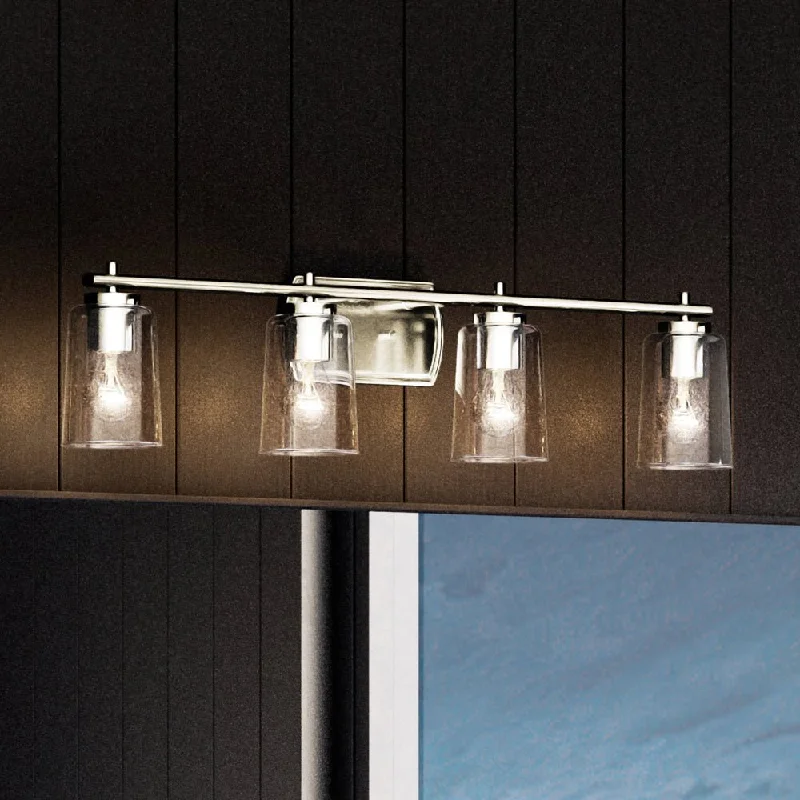 Low - Bay Industrial Lighting Fixtures for Small FactoriesUHP4153 Traditional Bath Light 7.625''H x 32''W, Polished Nickel Finish, Esperance Collection Low - Bay Industrial Lighting Fixtures for Small FactoriesUHP4153 Traditional Bath Light 7.625''H x 32''W, Polished Nickel Finish, Esperance Collection