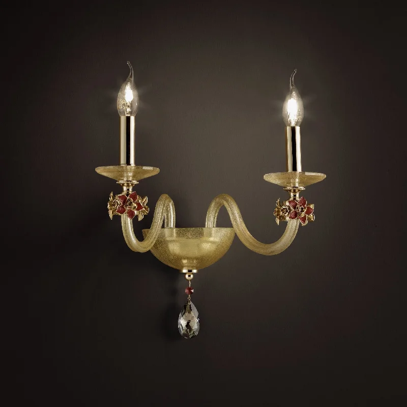 bohemian wall lamps with colorful glass for an eclectic hallwayClassic Glass Wall Light With Floral Enamel Elements bohemian wall lamps with colorful glass for an eclectic hallwayClassic Glass Wall Light With Floral Enamel Elements