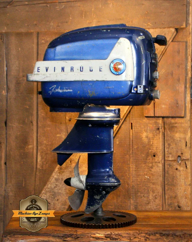 Adjustable Industrial Lighting for Flexible IlluminationSteampunk Industrial / Antique Evinrude Boat Motor / Nautical / Marine / Cabin / Lamp #4247 sold Adjustable Industrial Lighting for Flexible IlluminationSteampunk Industrial / Antique Evinrude Boat Motor / Nautical / Marine / Cabin / Lamp #4247 sold