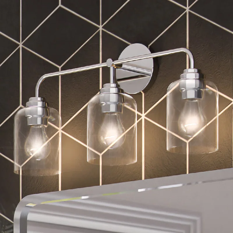 Industrial Lighting for Pharmaceutical ManufacturingULB2092 New Traditional Bath Light, 11''H x 23''W, Polished Chrome Finish, Petra Collection
