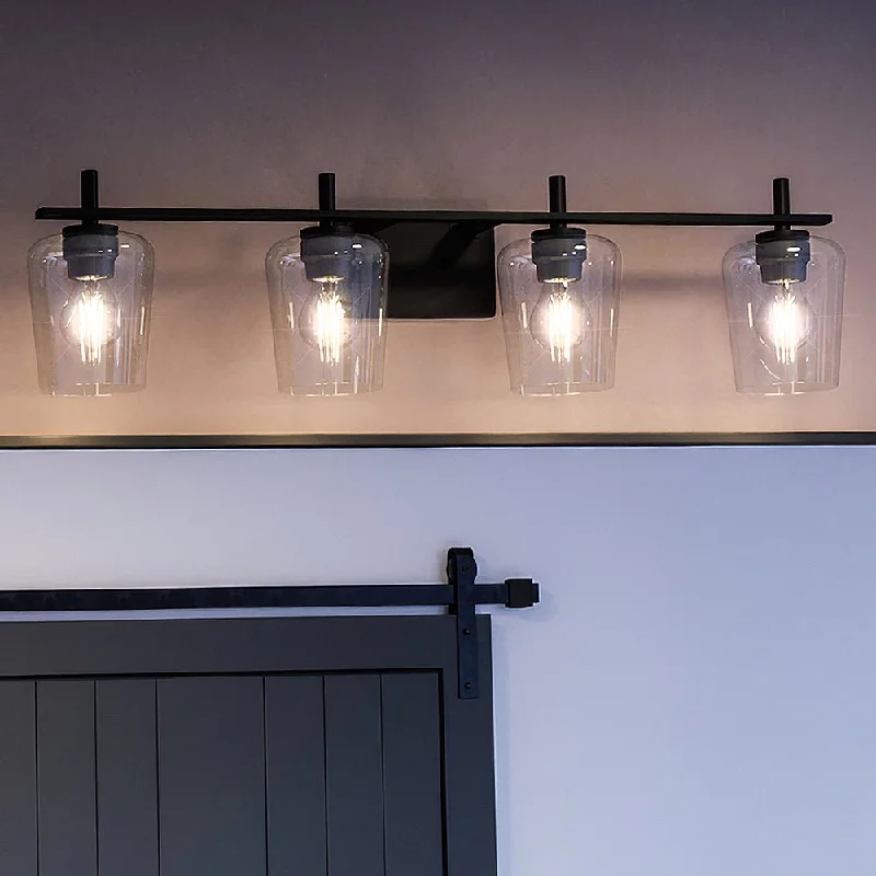 Industrial Lighting for Textile MillsUHP4211 New Traditional Bath Light 8.5''H x 34''W, Midnight Black Finish, Swan-Hill Collection Industrial Lighting for Textile MillsUHP4211 New Traditional Bath Light 8.5''H x 34''W, Midnight Black Finish, Swan-Hill Collection