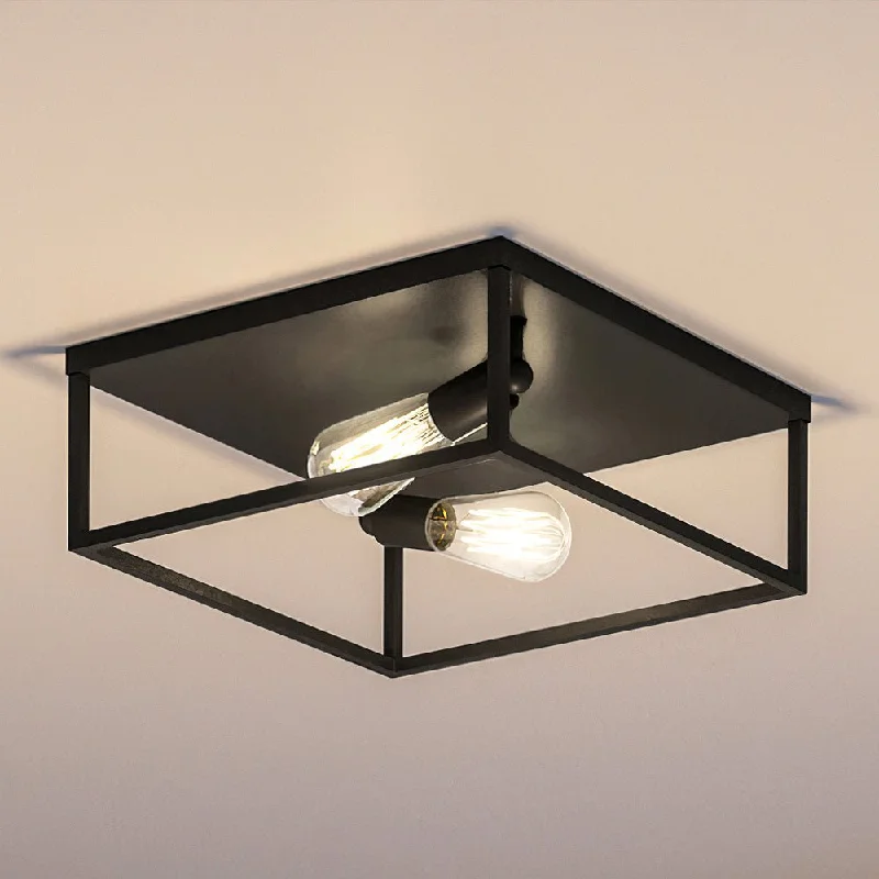 Industrial Exit Sign Lighting for Quick EvacuationUHP4032 Modern Ceiling Light 4.5''H x 12''W, Midnight Black Finish, Singleton Collection Industrial Exit Sign Lighting for Quick EvacuationUHP4032 Modern Ceiling Light 4.5''H x 12''W, Midnight Black Finish, Singleton Collection