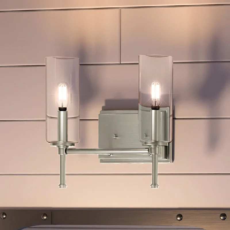 Industrial Task Lighting for Precision WorkstationsUHP4221 Contemporary Bath Light 11.5''H x 12.5''W, Brushed Nickel Finish, Parkes Collection Industrial Task Lighting for Precision WorkstationsUHP4221 Contemporary Bath Light 11.5''H x 12.5''W, Brushed Nickel Finish, Parkes Collection